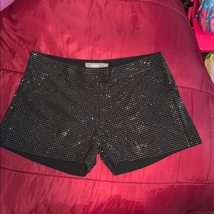 Women’s Black Silver Studded Shorts
